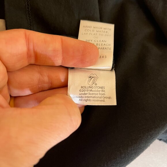 Daydreamer for Free People Size M Rolling Stones Flocked Leopard Tongue Graphic - Picture 3 of 11